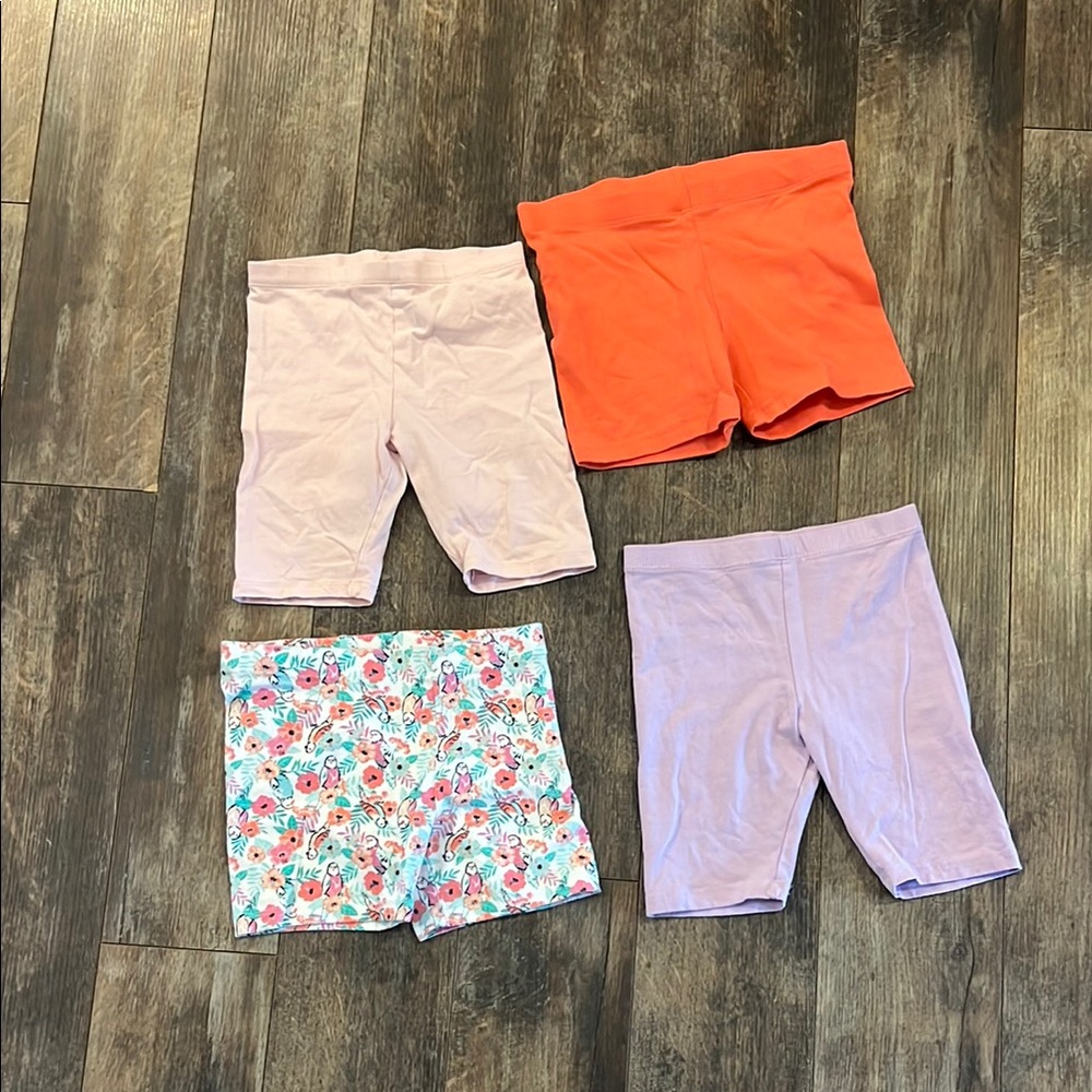 H&M Pink and Orange Biker Shorts Vibrant Bottoms